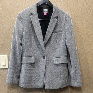 Vince Camuto Herringbone Black/White Blazer